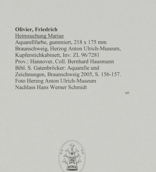 Rückseite von Herzog Anton Ulrich-Museum [https://www.deutsche-digitale-bibliothek.de/content/lizenzen/rv-ez/] Heimsuchung Mariae - Aufnahme unter Aussparung der Federeinfassung, somit ohne Signatur und Datierung, bh592907_recto. Foto.