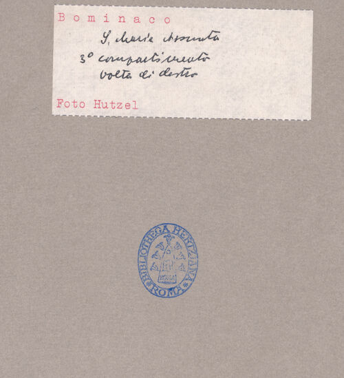 Rückseite von National Gallery of Art, Washington? [https://www.deutsche-digitale-bibliothek.de/content/lizenzen/rv-ez/] Szenen aus dem Leben Christi und des heiligen Pellegrinus sowie liturgischer Kalender, Propheten und HeiligeWestwand, 3. Joch: liturgischer Kalender mit Monaten der zweiten Jahreshälfte und fünf Personen aus dem Alten TestamentLiturgischer Klosterkalender der Benediktiner von Bominaco mit Monatsarbeiten, Mondphasen und Tierkreiszeichen für die zweite Jahreshälfte - rechte Hälfte, bh593729_recto. Foto: Hutzel, Max.
