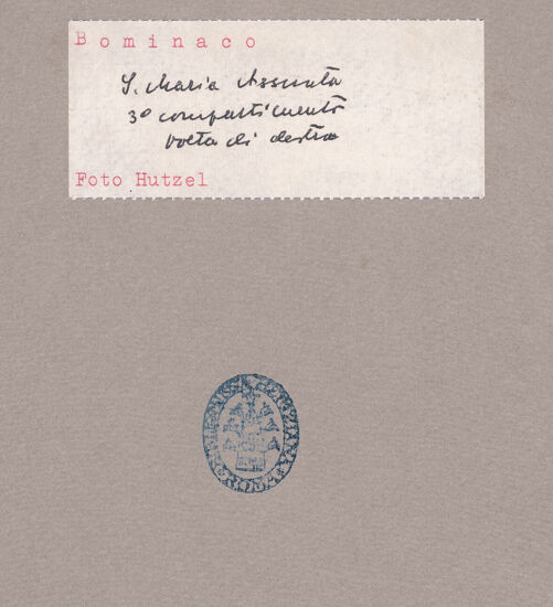 Rückseite von National Gallery of Art, Washington? [https://www.deutsche-digitale-bibliothek.de/content/lizenzen/rv-ez/] Szenen aus dem Leben Christi und des heiligen Pellegrinus sowie liturgischer Kalender, Propheten und HeiligeWestwand, 3. Joch: liturgischer Kalender mit Monaten der zweiten Jahreshälfte und fünf Personen aus dem Alten TestamentLiturgischer Klosterkalender der Benediktiner von Bominaco mit Monatsarbeiten, Mondphasen und Tierkreiszeichen für die zweite Jahreshälfte - linke Hälfte, bh593734_recto. Foto: Hutzel, Max.
