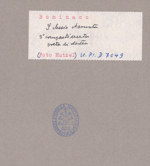 Rückseite von Bibliotheca Hertziana [https://www.deutsche-digitale-bibliothek.de/content/lizenzen/rv-fz/] Szenen aus dem Leben Christi und des heiligen Pellegrinus sowie liturgischer Kalender, Propheten und HeiligeWestwand, 3. Joch: liturgischer Kalender mit Monaten der zweiten Jahreshälfte und fünf Personen aus dem Alten TestamentLiturgischer Klosterkalender der Benediktiner von Bominaco mit Monatsarbeiten, Mondphasen und Tierkreiszeichen für die zweite Jahreshälfte - Gesamtansicht, bh593735_recto. Foto: Hutzel, Max.