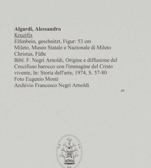 Rückseite von unbekannt [https://www.deutsche-digitale-bibliothek.de/content/lizenzen/rv-fz/] Kruzifix - Detail: Füße (Kreuz nicht sichtbar), bh594656_recto. Foto: Eugenio Monti.