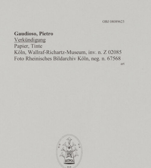 Rückseite von Rheinisches Bildarchiv Köln [https://www.deutsche-digitale-bibliothek.de/content/lizenzen/rv-ez/] Verkündigung - , bh594820_recto. Foto.