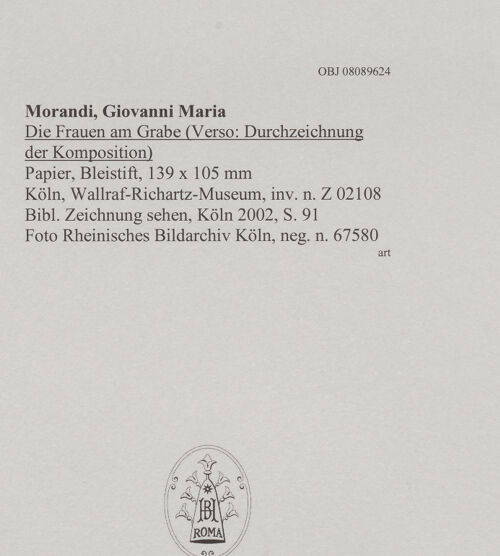 Rückseite von Rheinisches Bildarchiv Köln [https://www.deutsche-digitale-bibliothek.de/content/lizenzen/rv-ez/] Die Frauen am Grabe (Verso: Durchzeichnung der Komposition) - , bh594847_recto. Foto.