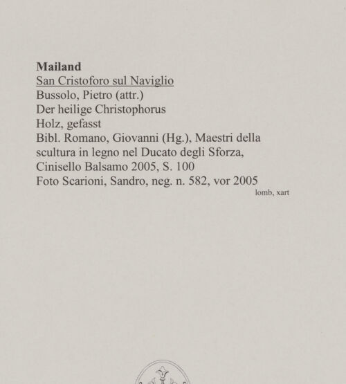 Rückseite von Scarioni, Sandro [https://www.deutsche-digitale-bibliothek.de/content/lizenzen/rv-fz/] Der heilige Christophorus - , bh594954_recto. Foto: Scarioni, Sandro.