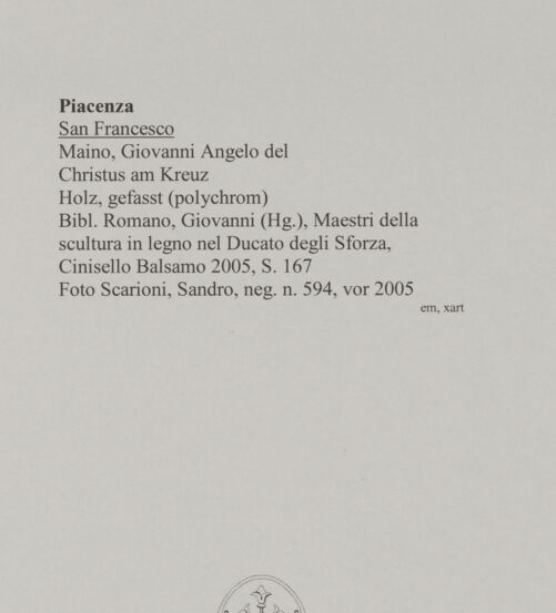 Rückseite von Scarioni, Sandro [https://www.deutsche-digitale-bibliothek.de/content/lizenzen/rv-fz/] Christus am Kreuz - Gesamtansicht, bh594960_recto. Foto: Scarioni, Sandro.