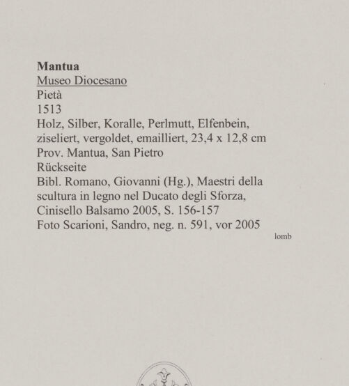 Rückseite von Scarioni, Sandro [https://www.deutsche-digitale-bibliothek.de/content/lizenzen/rv-fz/] Pietà - Rückseite, bh594965_recto. Foto: Scarioni, Sandro.