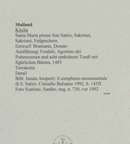 Rückseite von Scarioni, Sandro [https://www.deutsche-digitale-bibliothek.de/content/lizenzen/rv-fz/] Puttenszenen und acht umkränzte Tondi mit figürlichen Büsten - Detail, bh594983_recto. Foto: Scarioni, Sandro.