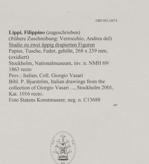 Rückseite von Statens Konstmuseer [https://www.deutsche-digitale-bibliothek.de/content/lizenzen/rv-ez/] Studie zu zwei üppig drapierten Figuren - , bh595100_recto. Foto.