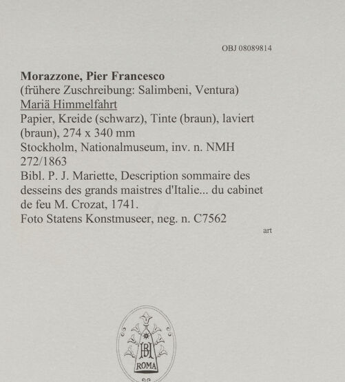 Rückseite von Statens Konstmuseer [https://www.deutsche-digitale-bibliothek.de/content/lizenzen/rv-ez/] Mariä Himmelfahrt - , bh595103_recto. Foto.