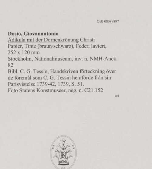 Rückseite von Statens Konstmuseer [https://www.deutsche-digitale-bibliothek.de/content/lizenzen/rv-ez/] Ädikula mit der Dornenkrönung Christi - , bh595149_recto. Foto.