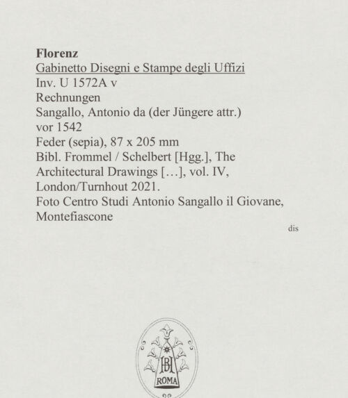 Rückseite von Centro Studi Antonio Sangallo il Giovane, Montefiascone [https://www.deutsche-digitale-bibliothek.de/content/lizenzen/rv-ez/] Rechnungen - , bh595809_recto. Foto.