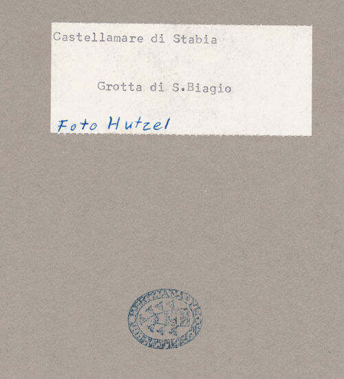 Rückseite von Hutzel, Max [https://www.deutsche-digitale-bibliothek.de/content/lizenzen/rv-ez/] Grotta di San Biagio - Galerie B, Gewölbe, Detail, bh595960_recto. Foto: Hutzel, Max.