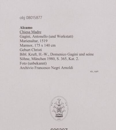 Rückseite von unbekannt [https://www.deutsche-digitale-bibliothek.de/content/lizenzen/rv-fz/] MarienaltarGeburt Christi - Gesamtansicht, bh606307_recto. Foto.