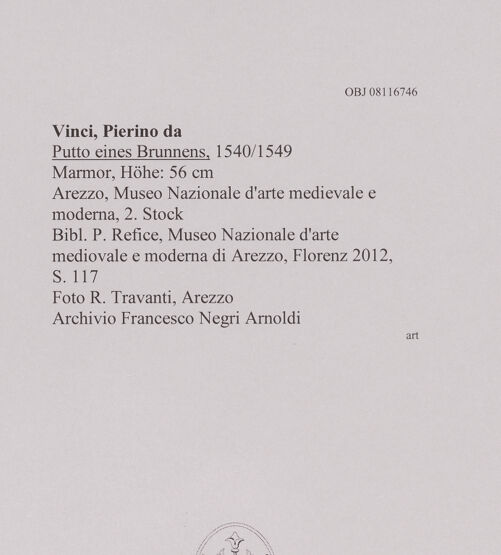 Rückseite von R. Travanti, Arezzo [https://www.deutsche-digitale-bibliothek.de/content/lizenzen/rv-ez/] Putto eines Brunnens - , bh606460_recto. Foto.