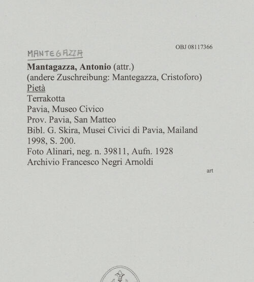 Rückseite von Alinari [https://www.deutsche-digitale-bibliothek.de/content/lizenzen/rv-ez/] Pietà - Gesamtansicht, bh606510_recto. Foto.