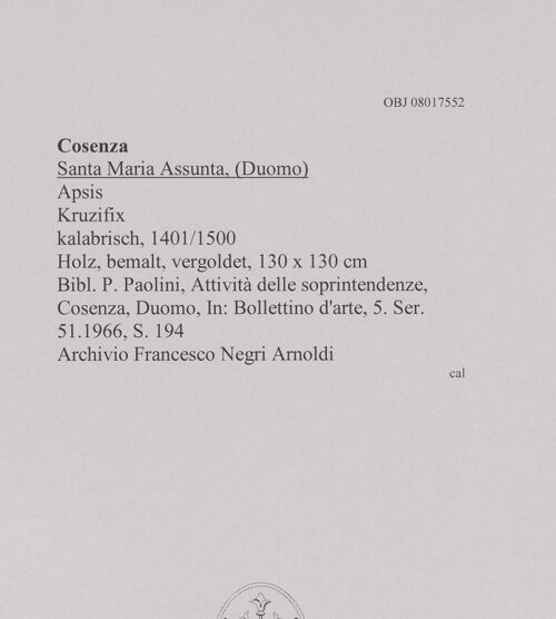 Rückseite von unbekannt [https://www.deutsche-digitale-bibliothek.de/content/lizenzen/rv-fz/] Kruzifix - Nahansicht, bh606946_recto. Foto.