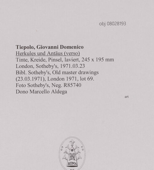 Rückseite von Sotheby's [https://www.deutsche-digitale-bibliothek.de/content/lizenzen/rv-ez/] Herkules und Antäus (verso) - , bh607178_recto. Foto.