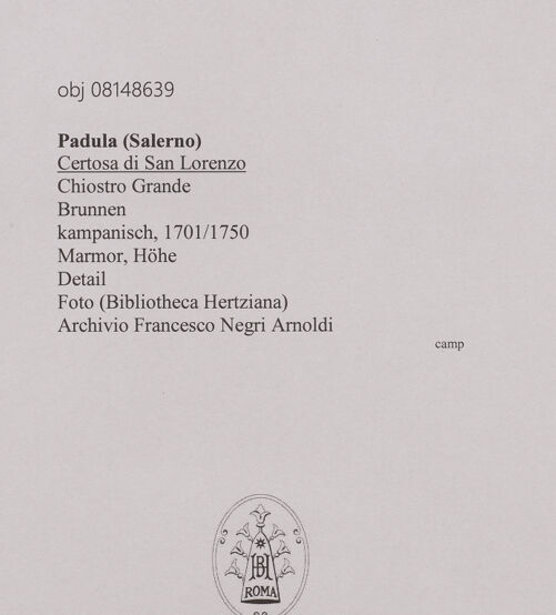 Rückseite von unbekannt [https://www.deutsche-digitale-bibliothek.de/content/lizenzen/rv-ez/] Wandbrunnen - Detail, bh607467_recto. Foto.