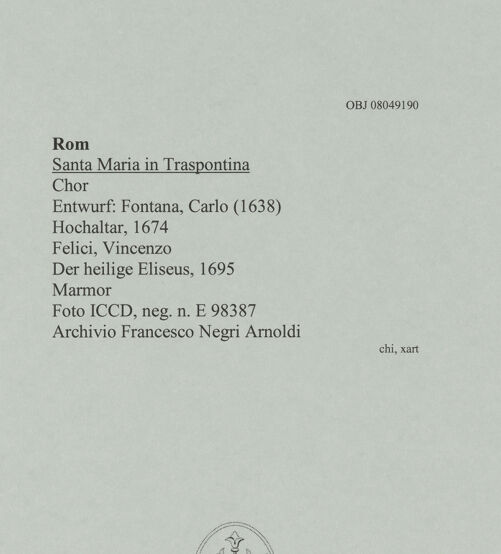 Rückseite von ICCD [https://www.deutsche-digitale-bibliothek.de/content/lizenzen/rv-ez/] HochaltarDer heilige Eliseus - , bh607628_recto. Foto.