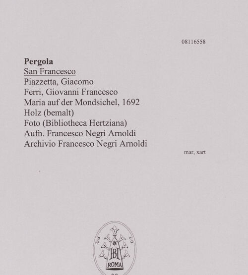 Rückseite von unbekannt [https://www.deutsche-digitale-bibliothek.de/content/lizenzen/rv-fz/] Maria auf der Mondsichel - , bh607684_recto. Foto: Negri Arnoldi, Francesco.