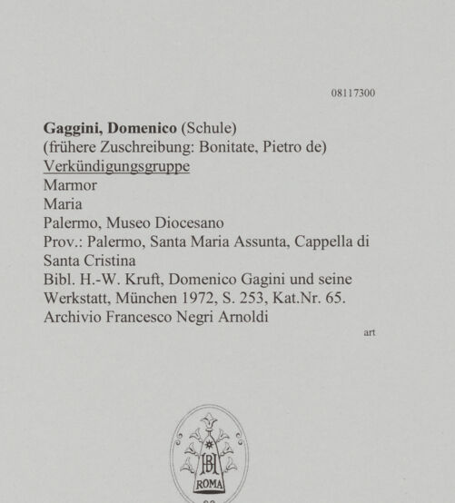 Rückseite von unbekannt [https://www.deutsche-digitale-bibliothek.de/content/lizenzen/rv-ez/] VerkündigungsgruppeMaria - Ansicht von vorn, bh607752_recto. Foto.