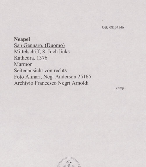 Rückseite von Alinari [https://www.deutsche-digitale-bibliothek.de/content/lizenzen/rv-ez/] Kathedra - Seitenansicht von rechts, bh607853_recto. Foto.