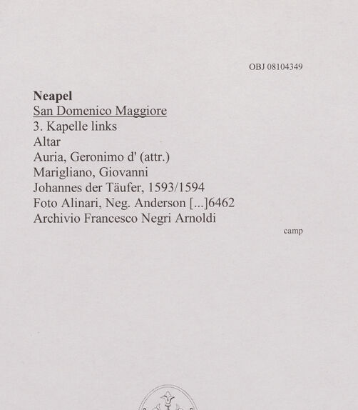 Rückseite von Alinari [https://www.deutsche-digitale-bibliothek.de/content/lizenzen/rv-ez/] Johannes der Täufer - Gesamtansicht, bh607913_recto. Foto.