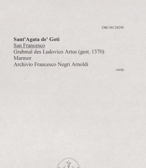 Rückseite von unbekannt [https://www.deutsche-digitale-bibliothek.de/content/lizenzen/rv-ez/] Grabmal des Ludovico Artus (gest. 1370) - , bh607944_recto. Foto.