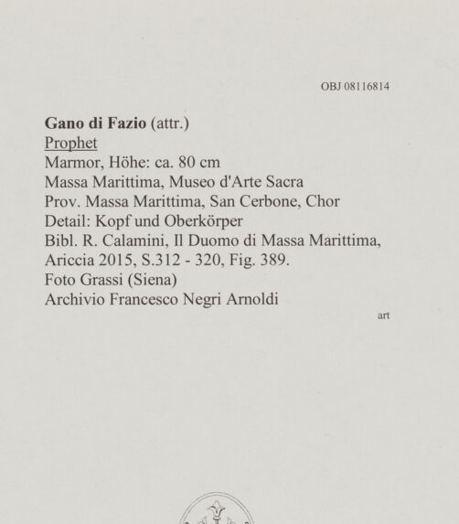 Rückseite von Grassi [https://www.deutsche-digitale-bibliothek.de/content/lizenzen/rv-ez/] Prophet - Detail: Kopf und Oberkörper, bh608021_recto. Foto.