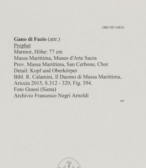 Rückseite von Grassi [https://www.deutsche-digitale-bibliothek.de/content/lizenzen/rv-ez/] Prophet - Detail: Kopf und Oberkörper, bh608025_recto. Foto.