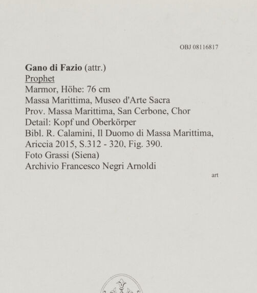 Rückseite von Grassi [https://www.deutsche-digitale-bibliothek.de/content/lizenzen/rv-ez/] Prophet - Detail: Kopf und Oberkörper, bh608027_recto. Foto.