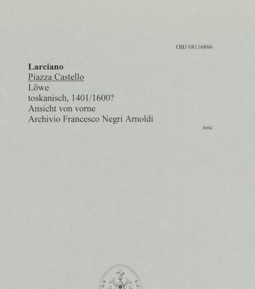 Rückseite von unbekannt [https://www.deutsche-digitale-bibliothek.de/content/lizenzen/rv-fz/] Löwe - Löwe in Restaurierungswerkstatt (?), Ansicht von vorne., bh608066_recto. Foto.