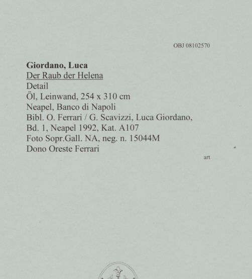 Rückseite von Soprintendenza Gallerie - Napoli [https://www.deutsche-digitale-bibliothek.de/content/lizenzen/rv-ez/] Der Raub der Helena - Detail, bh608334_recto. Foto.