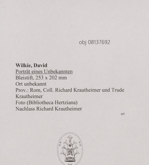 Rückseite von unbekannt [https://www.deutsche-digitale-bibliothek.de/content/lizenzen/rv-fz/] Porträt eines Unbekannten - , bh608427_recto. Foto.