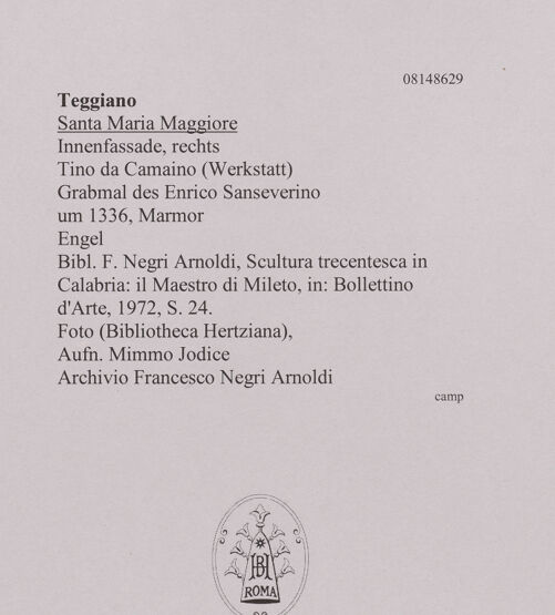 Rückseite von unbekannt [https://www.deutsche-digitale-bibliothek.de/content/lizenzen/rv-ez/] Grabmal des Enrico Sanseverino - Engel, bh608461_recto. Foto: Jodice, Mimmo.