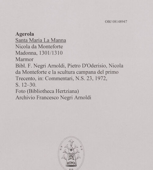 Rückseite von unbekannt [https://www.deutsche-digitale-bibliothek.de/content/lizenzen/rv-fz/] Madonna - Frontalansicht, bh608519_recto. Foto.