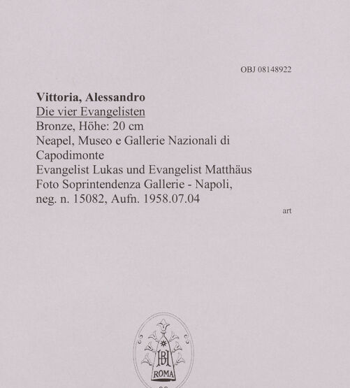 Rückseite von Soprintendenza Gallerie - Napoli [https://www.deutsche-digitale-bibliothek.de/content/lizenzen/rv-ez/] Die vier Evangelisten - Der Evangelist Lukas und der Evangelist Matthäus, bh608543_recto. Foto.